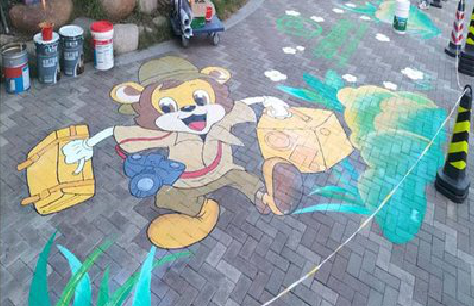 隆回夏季画地面彩绘会遇到的问题