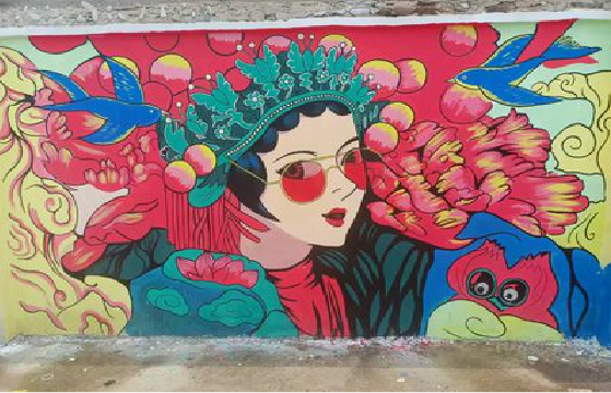 隆回墙体彩绘-网红墙