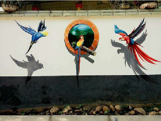 隆回视觉错位-3D墙绘设计