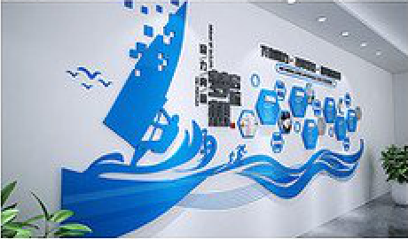 隆回海浪主题文化墙如何设计?