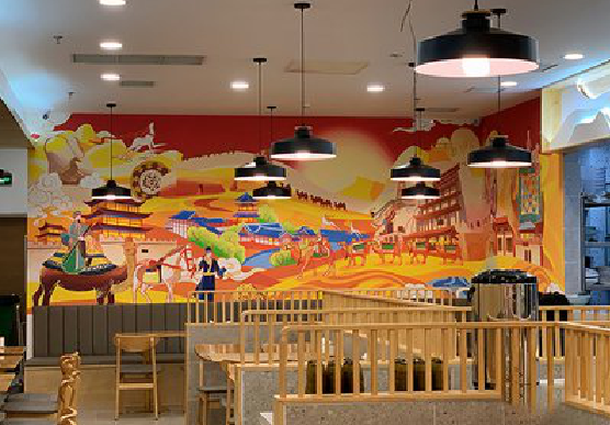 隆回商业空间彩绘介绍。