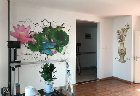 隆回墙体彩绘相比墙纸的优势。