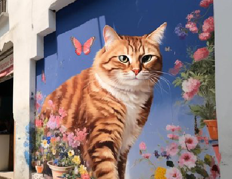 隆回自己绘制有个性的手绘墙