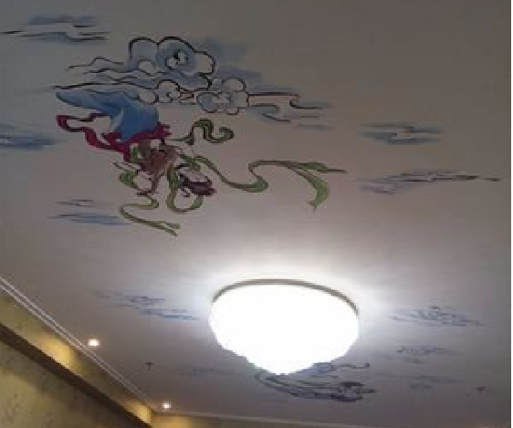 隆回如何快速绘制天花板上的手绘墙?