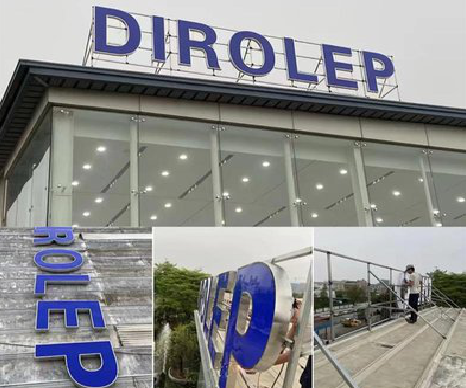 隆回楼顶发光字安装的注意事项。